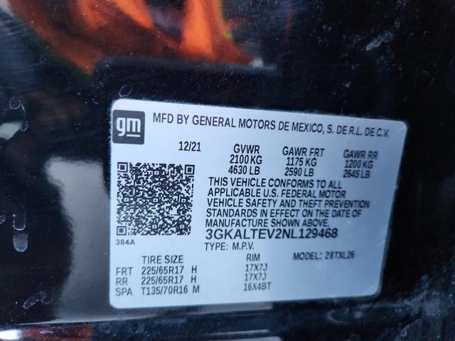 GMC TERRAIN 2022 VIN 3GKALTEV2NL129468