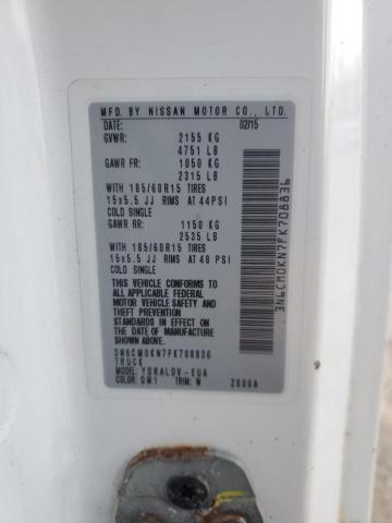 NISSAN NV 2015 VIN 3N6CM0KN7FK708836