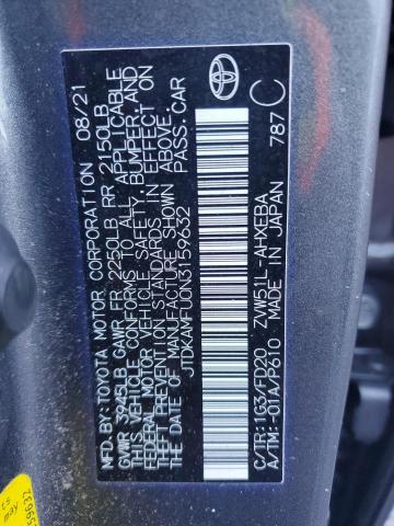 TOYOTA PRIUS NIGH 2022 VIN JTDKAMFU0N3159632