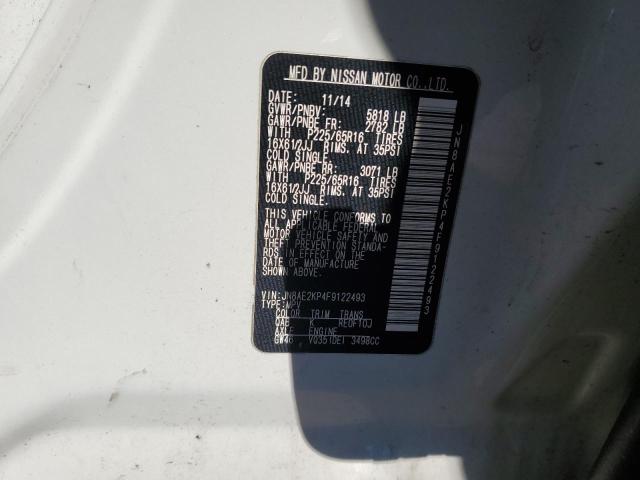 NISSAN QUEST 2015 VIN JN8AE2KP4F9122493