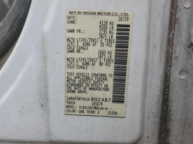 NISSAN NV 2020 VIN 1N6BF0KYXLN802487