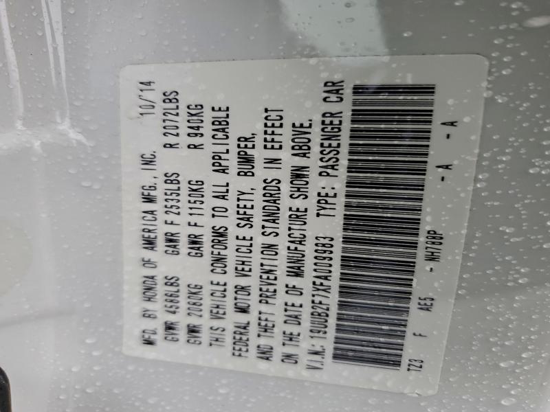 ACURA TLX 2015 VIN 19UUB2F7XFA009983