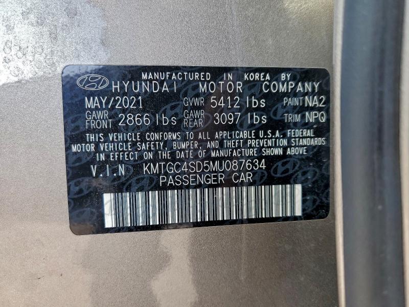 GENESIS G80 2021 VIN KMTGC4SD5MU087634