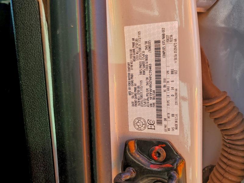 FORD F150 2017 VIN 1FTFW1RG7HFC70463