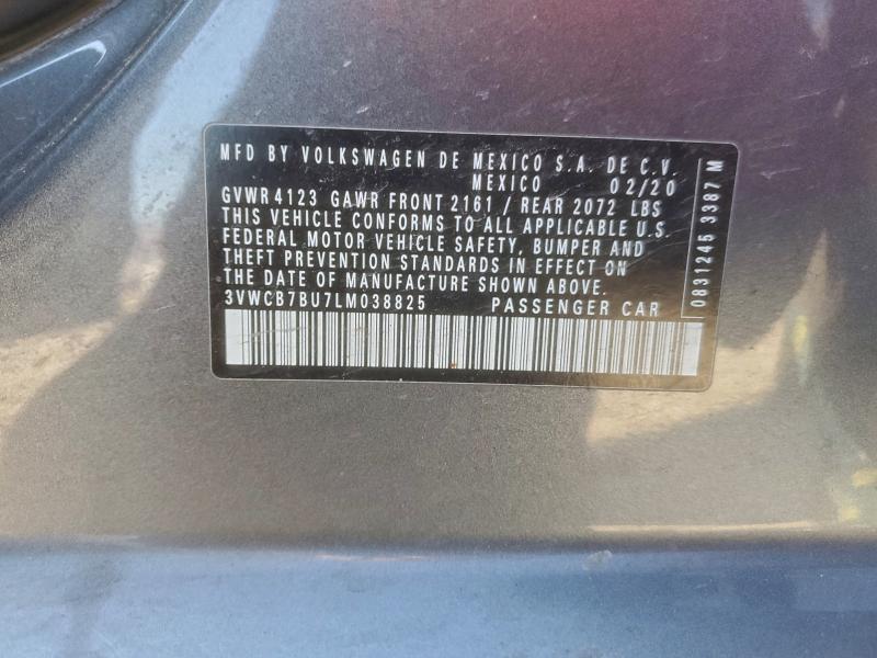 VOLKSWAGEN JETTA 2020 VIN 3VWCB7BU7LM038825