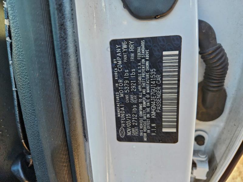 HYUNDAI GENESIS 2016 VIN KMHGN4JE7GU141535