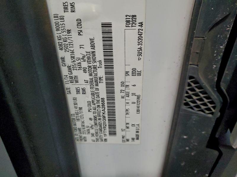 FORD TRANSIT 2015 VIN 1FTYR2XG9FKA28688