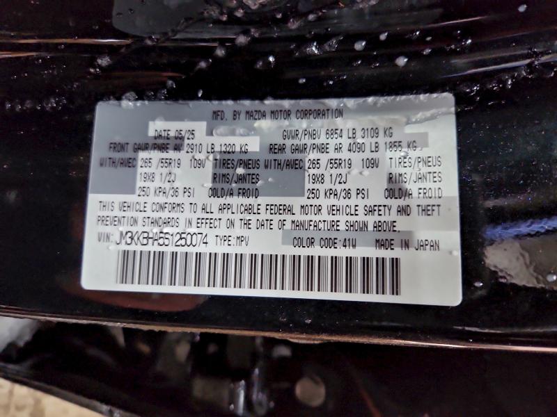 MAZDA CX-90 2025 VIN JM3KKBHA5S1250074