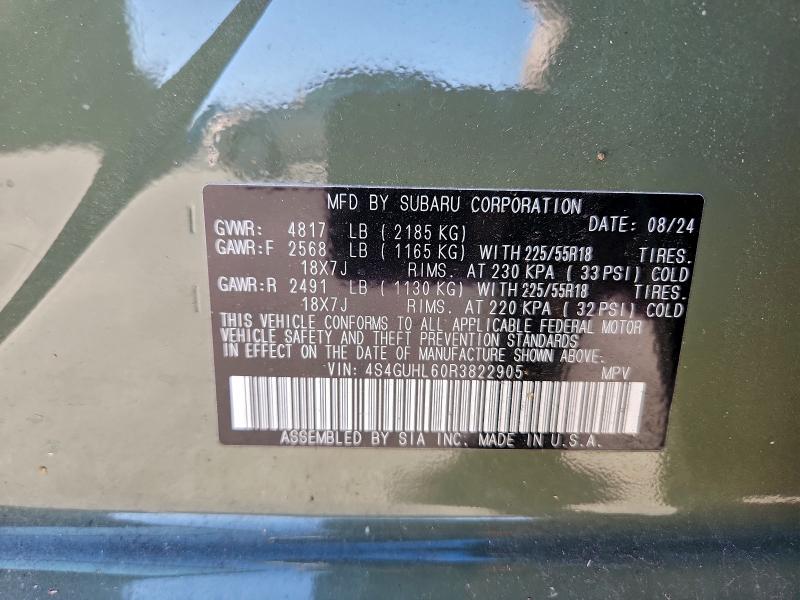 SUBARU XV 2024 VIN 4S4GUHL60R3822905