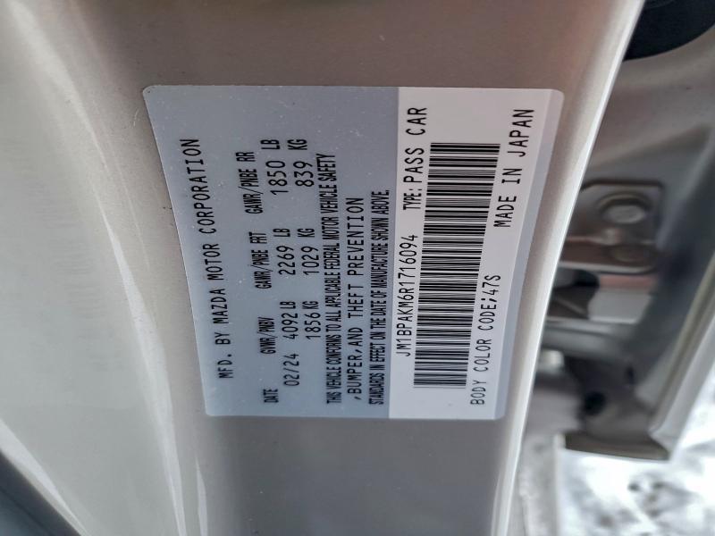 MAZDA 3 SELECT S 2024 VIN JM1BPAKM6R1716094