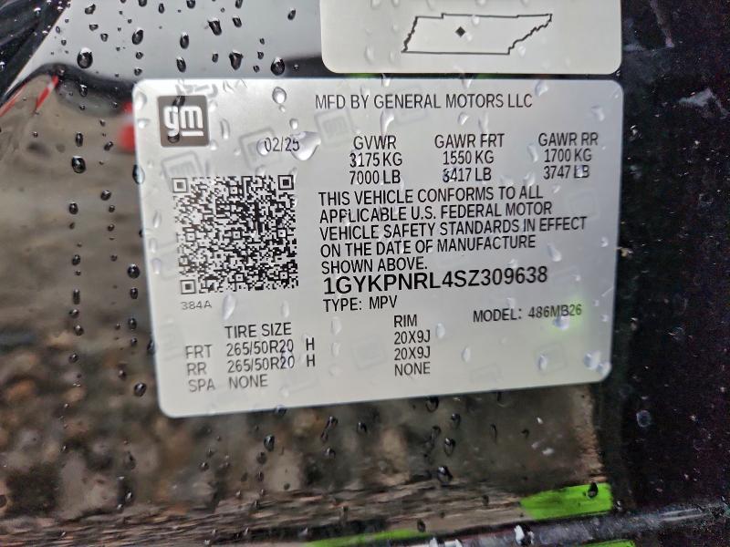 CADILLAC LYRIQ LUXU 2025 VIN 1GYKPNRL4SZ309638