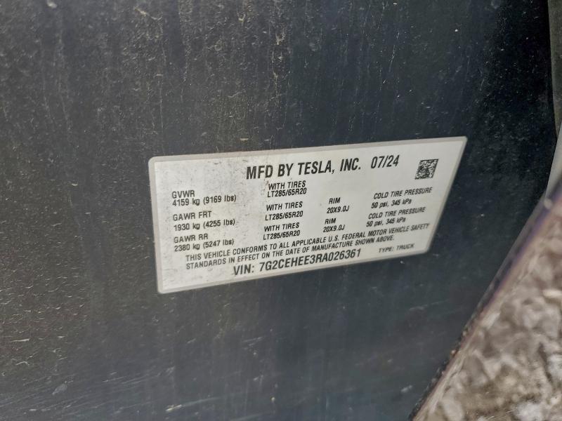 TESLA CYBERTRUCK 2024 VIN 7G2CEHEE3RA026361
