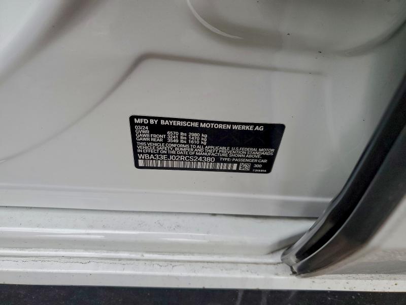 BMW 760 XI 2024 VIN WBA33EJ02RCS24380