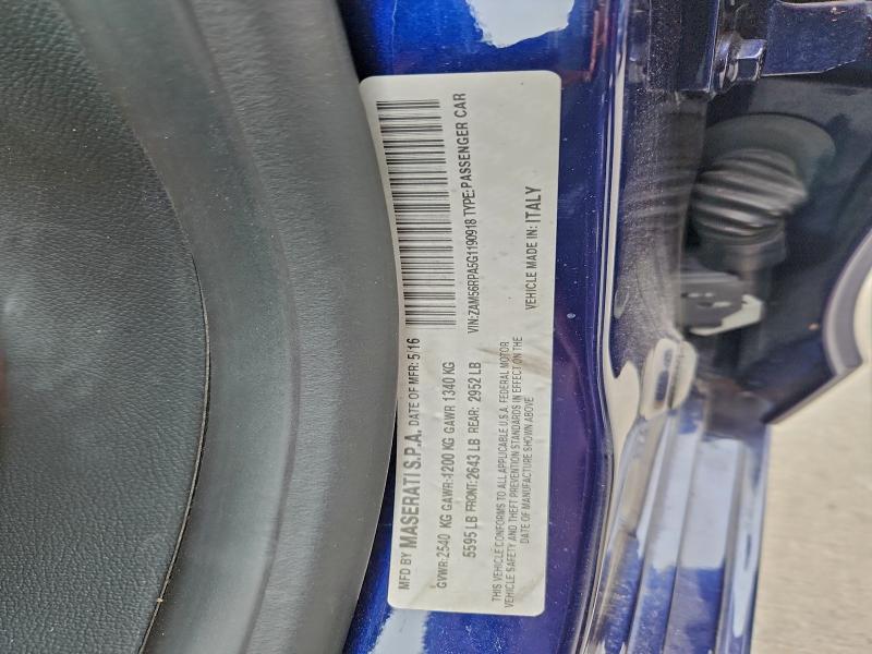 MASERATI QUATTROPOR 2016 VIN ZAM56RPA5G1190918