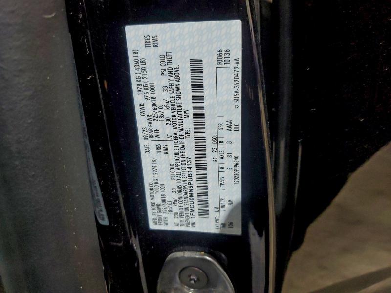 FORD ESCAPE ST 2023 VIN 1FMCU0MN6PUB14137