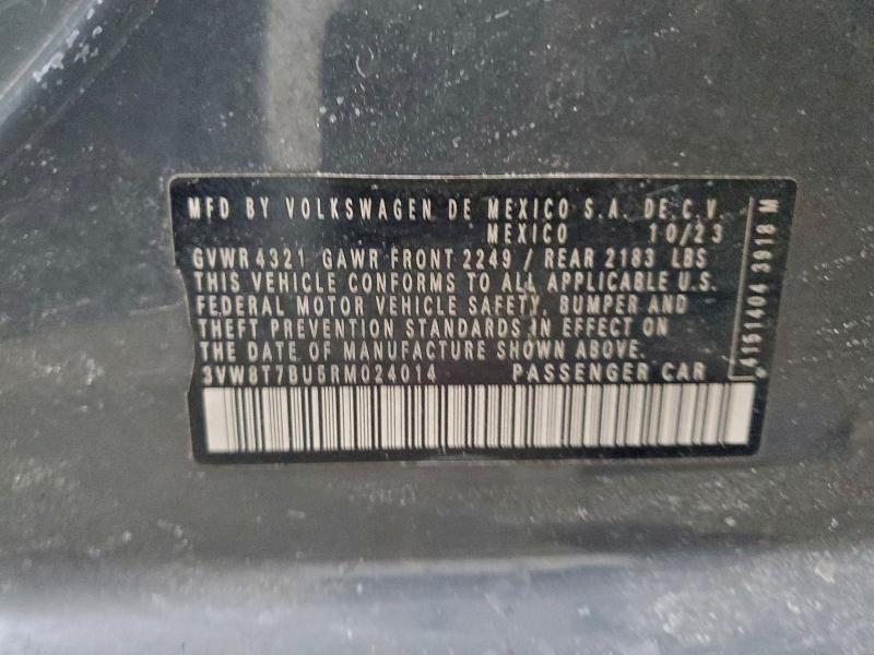 VOLKSWAGEN JETTA 40TH 2024 VIN 3VW8T7BU5RM024014