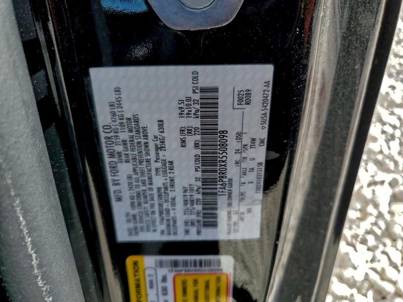 FORD MUSTANG DA 2024 VIN 1FA6P8R0XR5508098