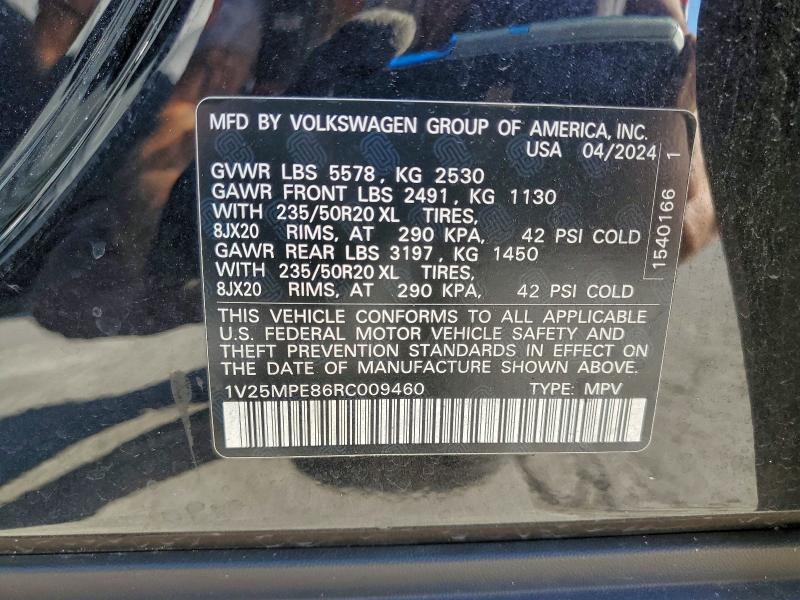 VOLKSWAGEN ID.4 S 2024 VIN 1V25MPE86RC009460