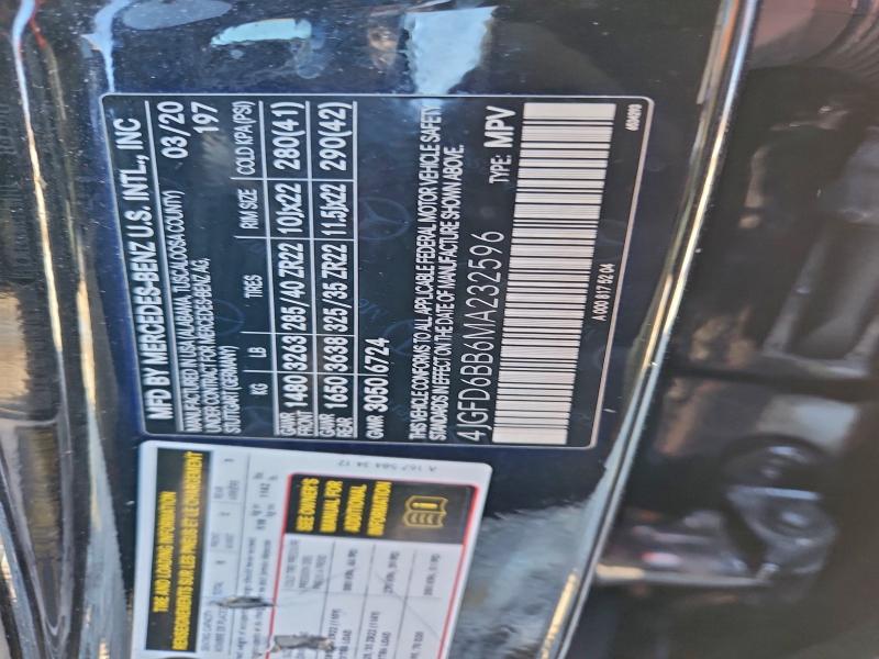 MERCEDES-BENZ GLE-CLASS 2021 VIN 4JGFD6BB6MA232596