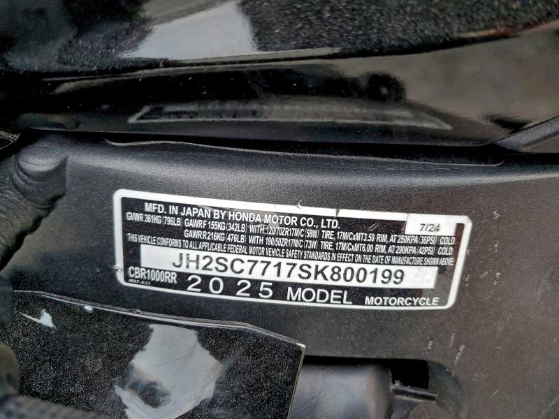 HONDA CBR CYCLE 2025