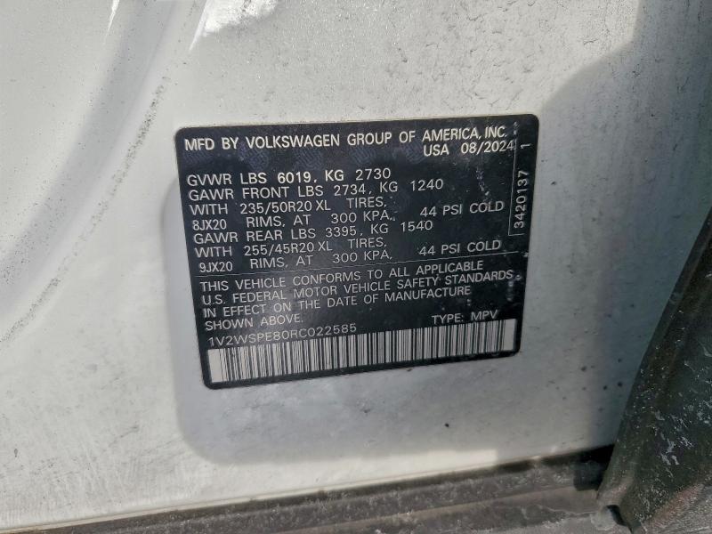 VOLKSWAGEN ID.4 PRO S 2024 VIN 1V2WSPE80RC022585