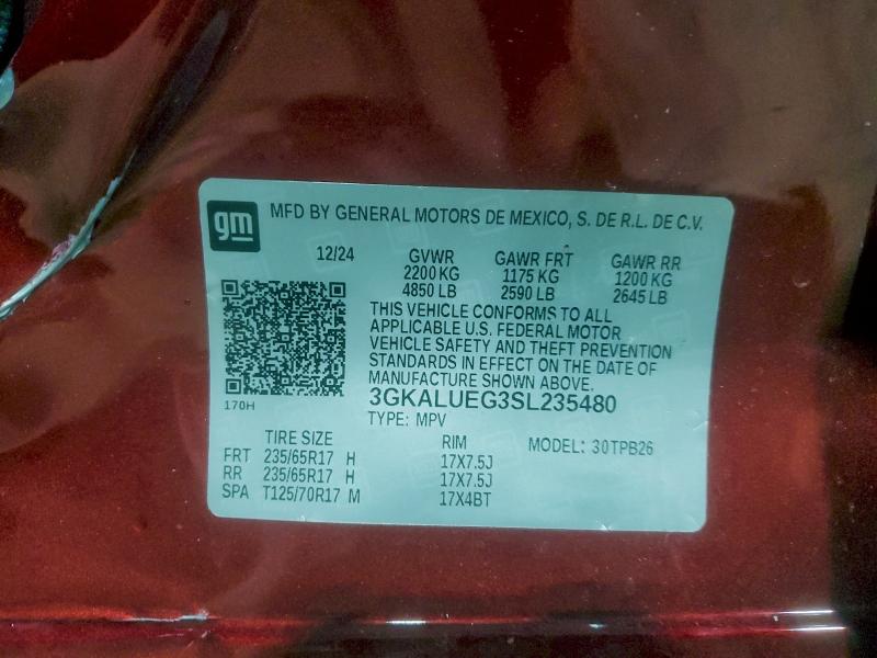 GMC TERRAIN EL 2025 VIN 3GKALUEG3SL235480