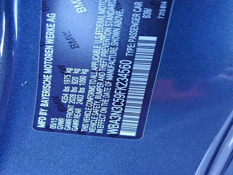 BMW 4 SERIES 2015 VIN WBA3N3C59FK234560
