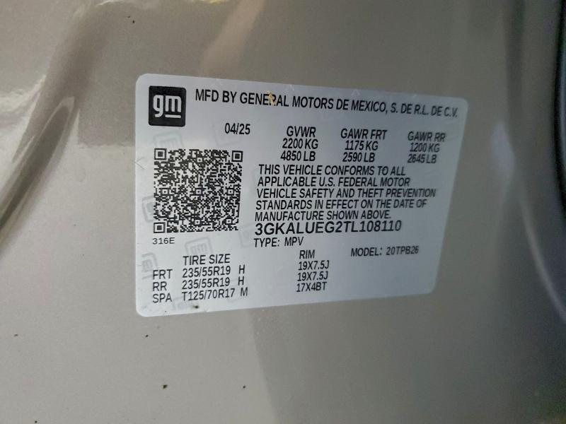 GMC TERRAIN EL 2026 VIN 3GKALUEG2TL108110