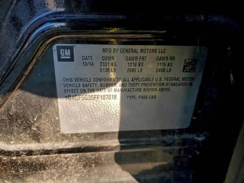 BUICK LACROSSE 2015 VIN 1G4GF5G35FF187618