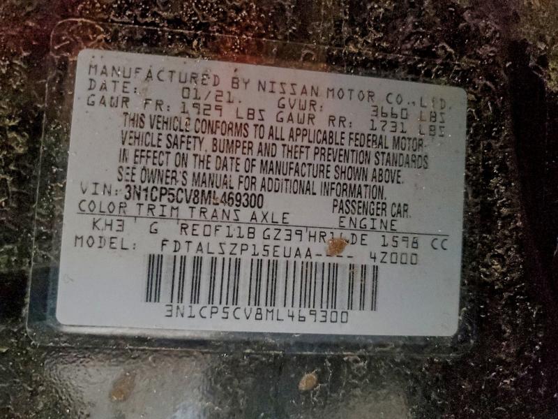 NISSAN KICKS 2021 VIN 3N1CP5CV8ML469300