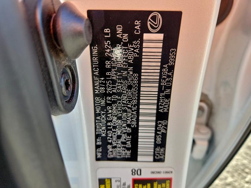 LEXUS ES300 2025 VIN 58ADA1C18SU055868