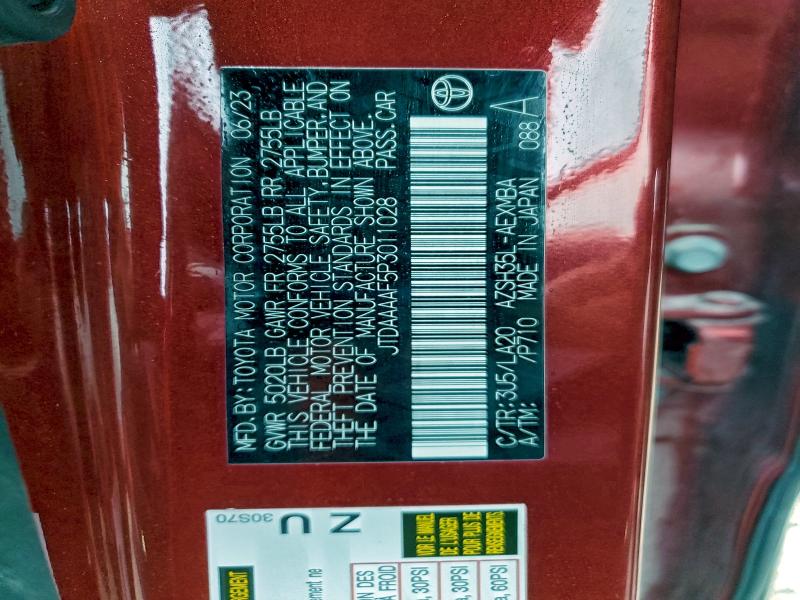 TOYOTA CROWN XLE 2023 VIN JTDAAAAF5P3011028