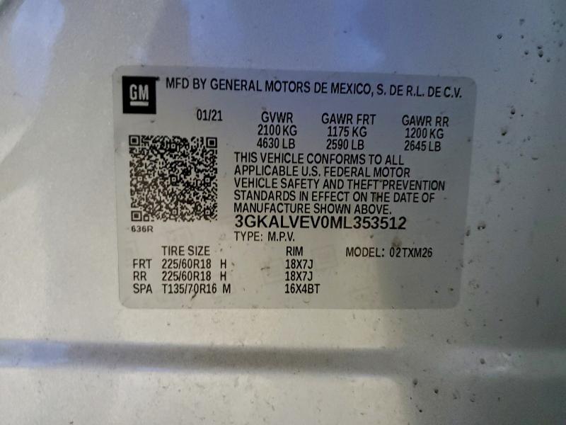 GMC TERRAIN 2021 VIN 3GKALVEV0ML353512