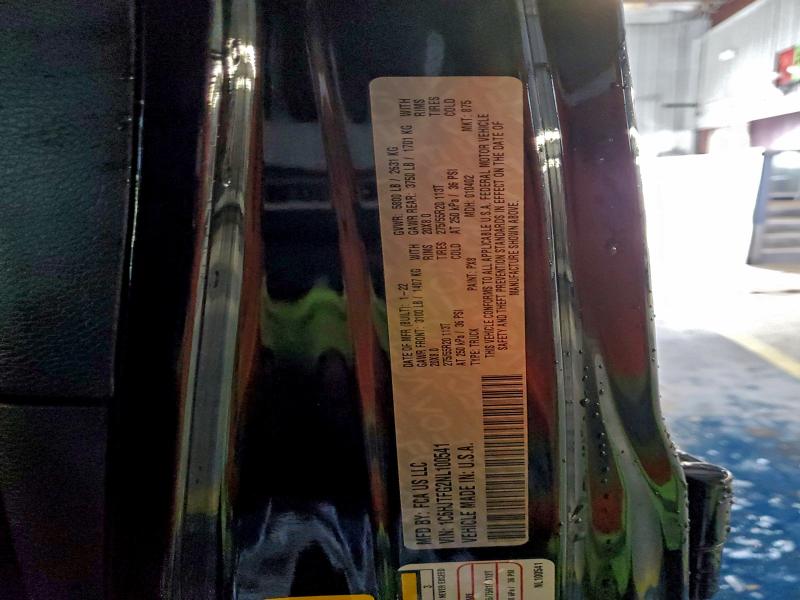 JEEP GLADIATOR 2022 VIN 1C6HJTFG2NL100541