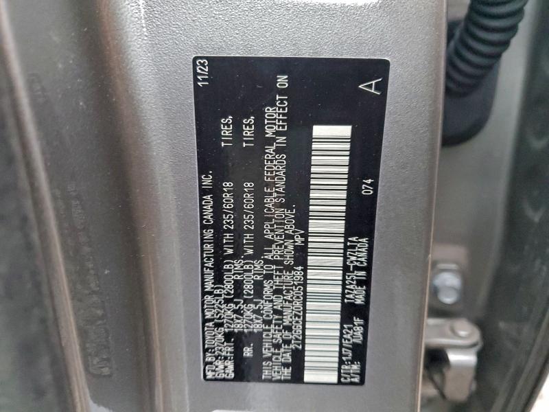 LEXUS NX 350 PRE 2024 VIN 2T2GGCEZ0RC051984