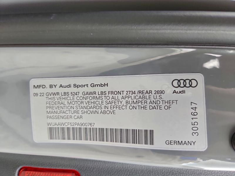 AUDI S5/RS5 2023 VIN WUAAWCF52PA900767