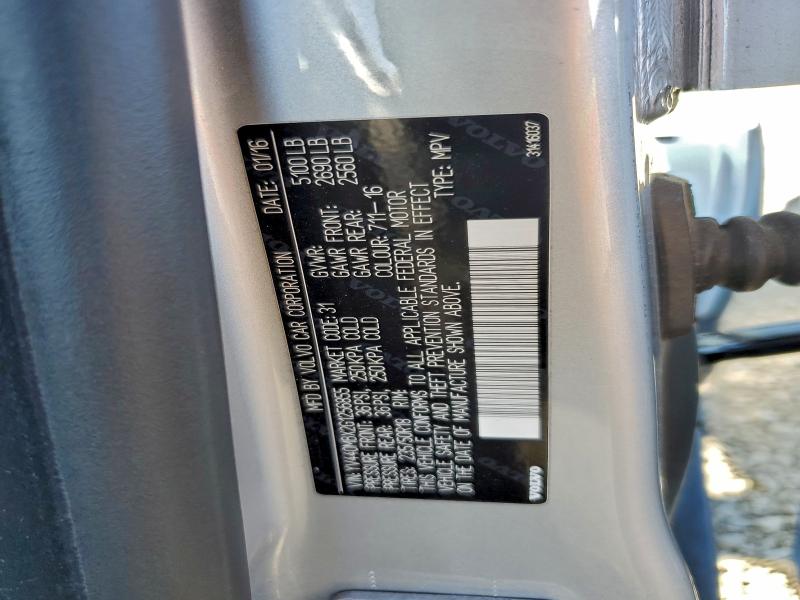 VOLVO XC70 2016 VIN YV440MBX2G1256855