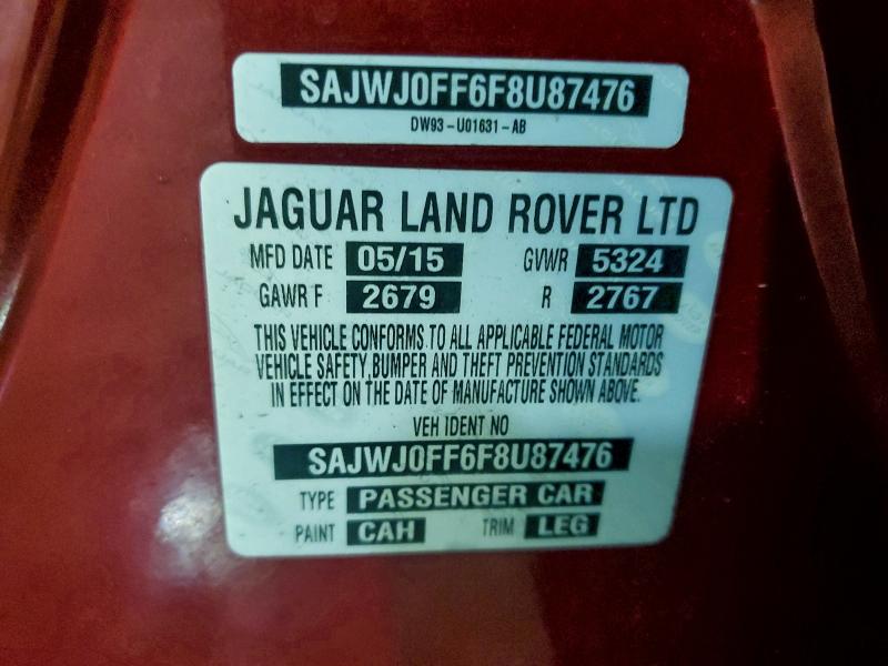 JAGUAR XF 2015 VIN SAJWJ0FF6F8U87476