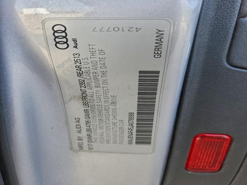 AUDI A4 2018 VIN WAUENAF45JA078998