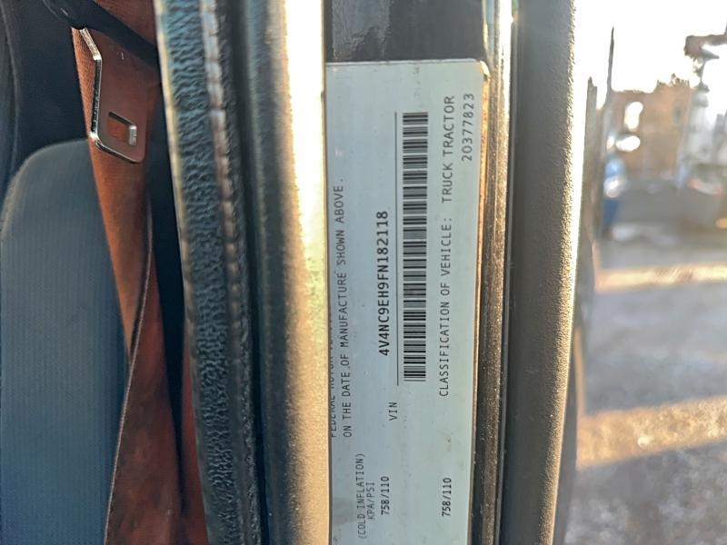 VOLVO VN 2015 VIN 4V4NC9EH9FN182118