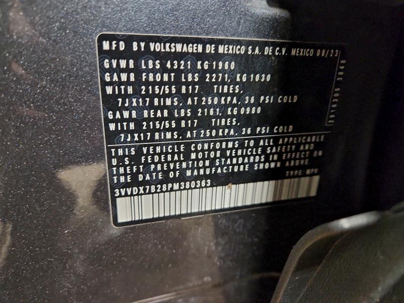 VOLKSWAGEN TAOS S 2023 VIN 3VVDX7B28PM380363