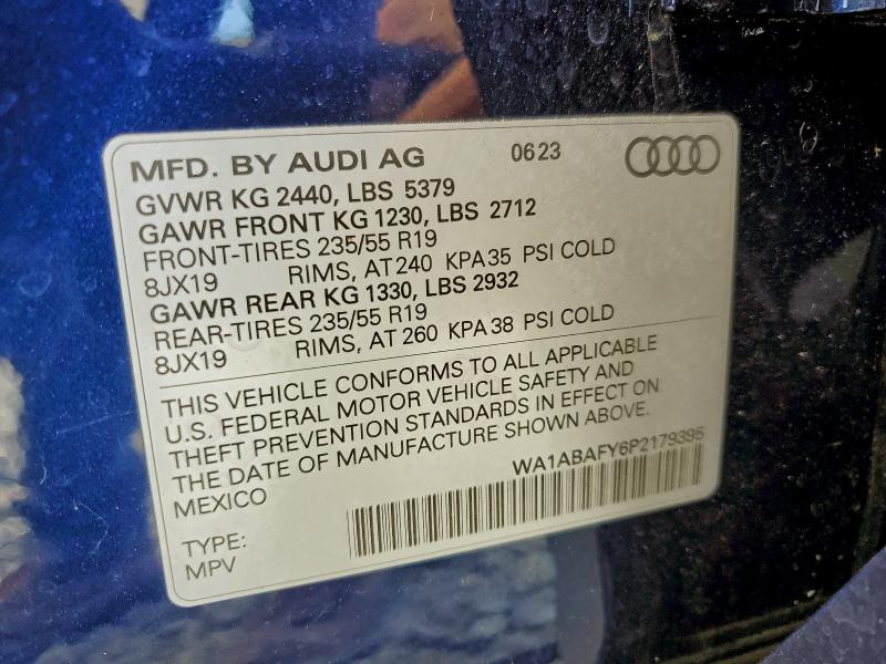 AUDI Q5 2023 VIN WA1ABAFY6P2179395