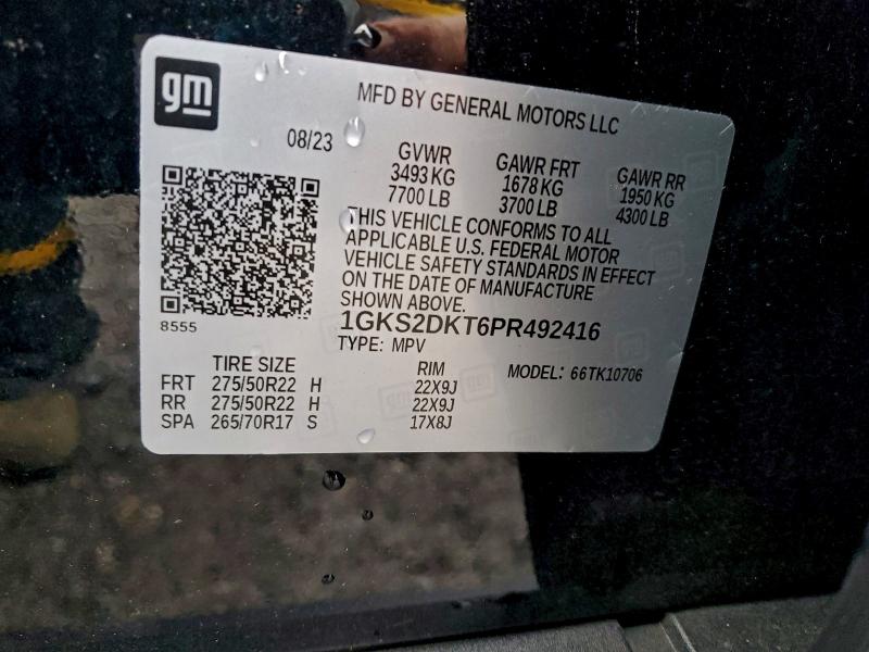 GMC YUKON 2023 VIN 1GKS2DKT6PR492416