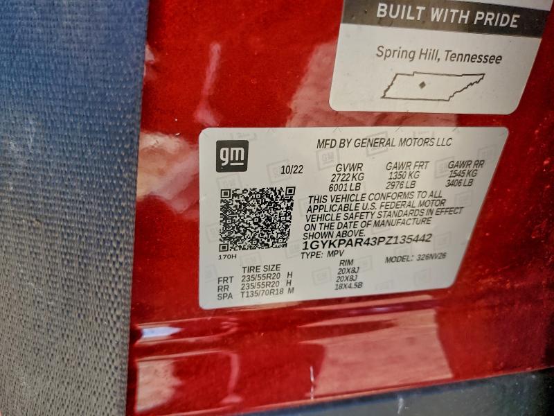 CADILLAC XT6 2023 VIN 1GYKPAR43PZ135442