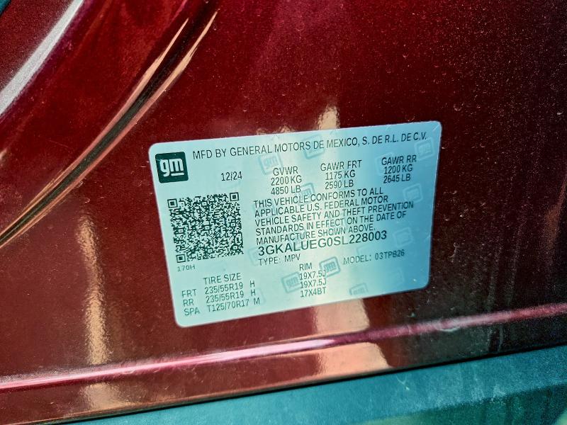 GMC TERRAIN EL 2025 VIN 3GKALUEG0SL228003