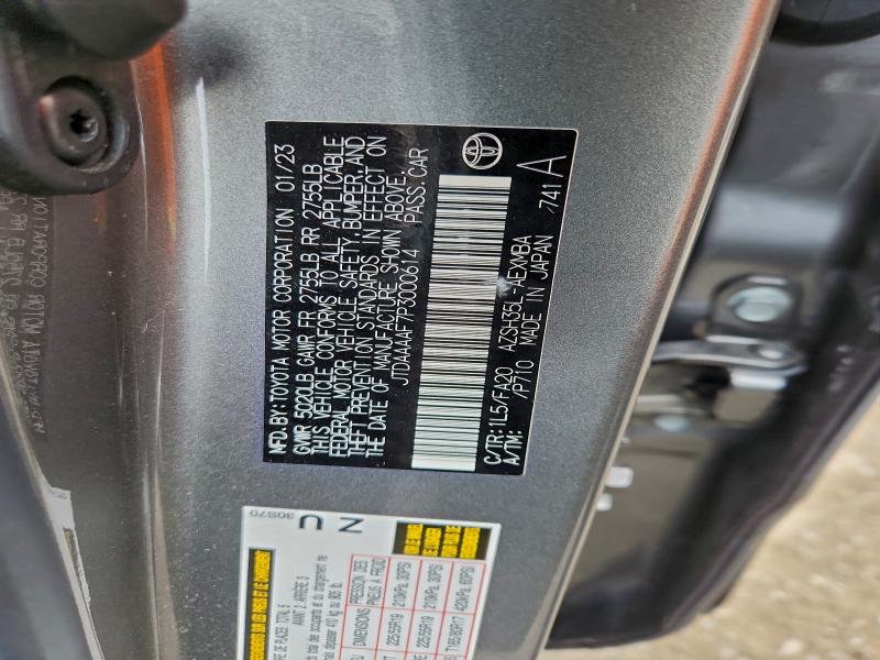 TOYOTA CROWN XLE 2023 VIN JTDAAAAF7P3000614