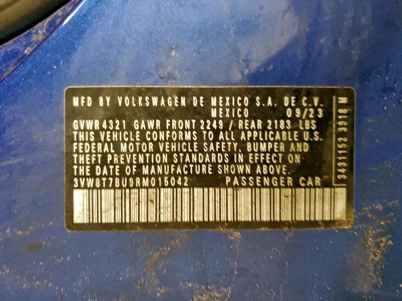 VOLKSWAGEN JETTA 40TH 2024 VIN 3VW8T7BU9RM015042