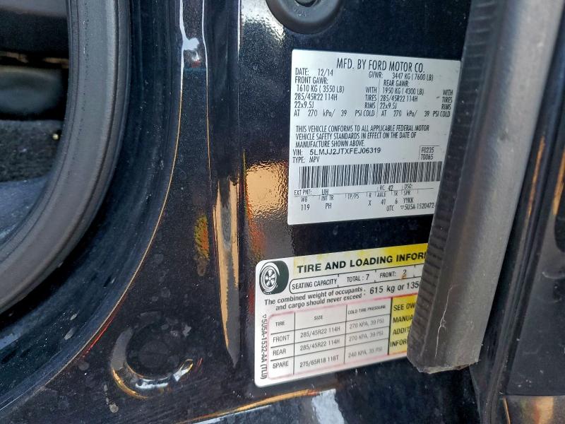 LINCOLN NAVIGATOR 2015 VIN 5LMJJ2JTXFEJ06319