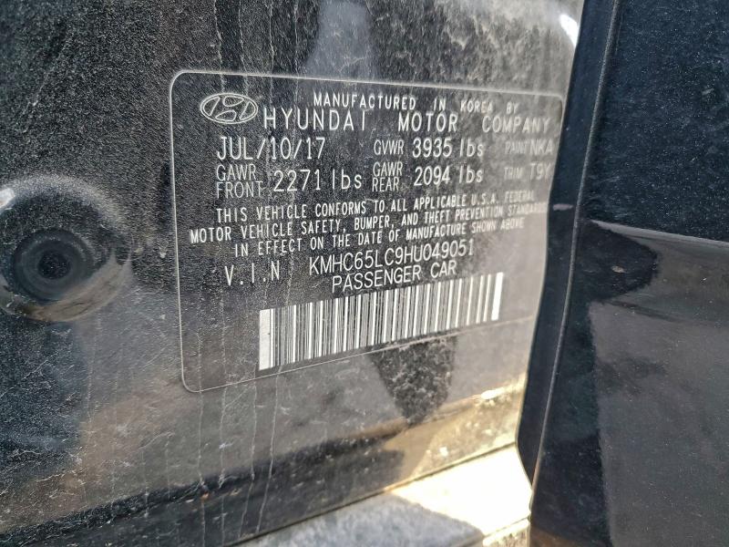 HYUNDAI IONIQ 2017 VIN KMHC65LC9HU049051