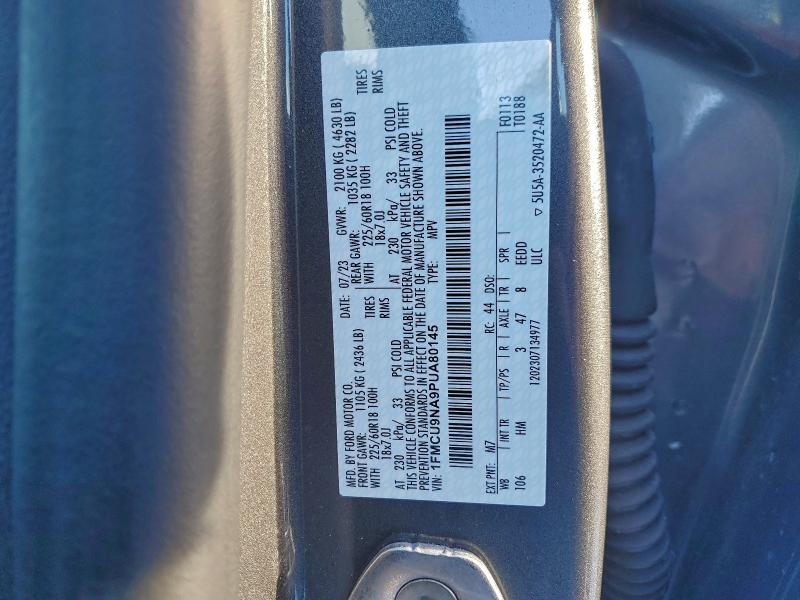 FORD ESCAPE ST 2023 VIN 1FMCU9NA9PUA80145